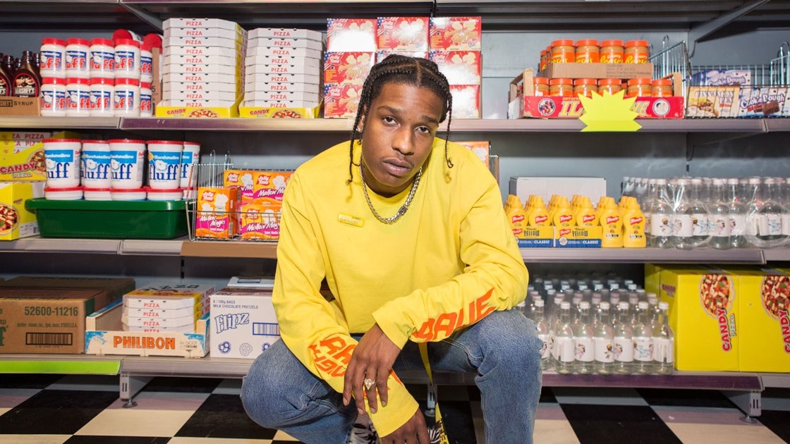 ASAP Rocky in pop up food store
