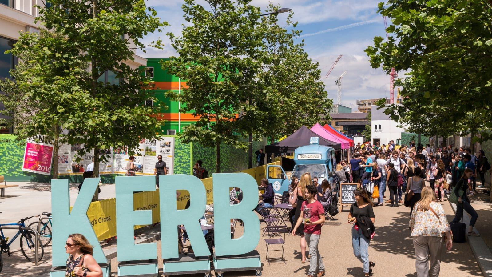 Kerb letter at food festival