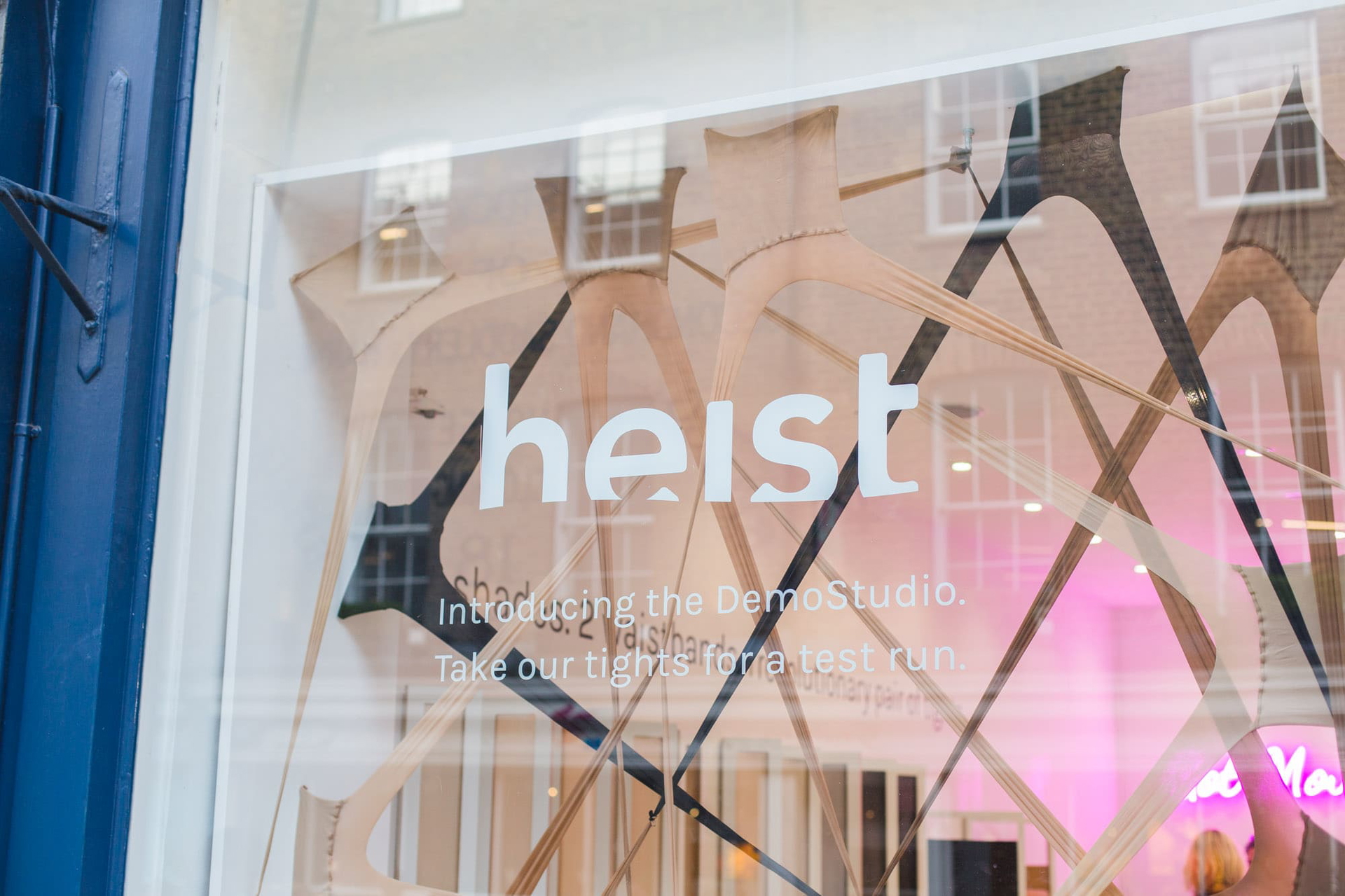 Heist shop branded window