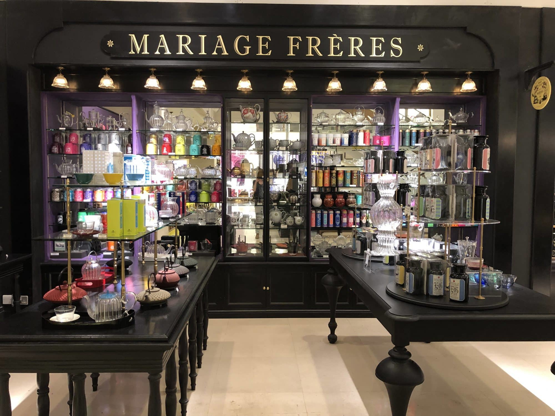 branded space and shelves in london shop