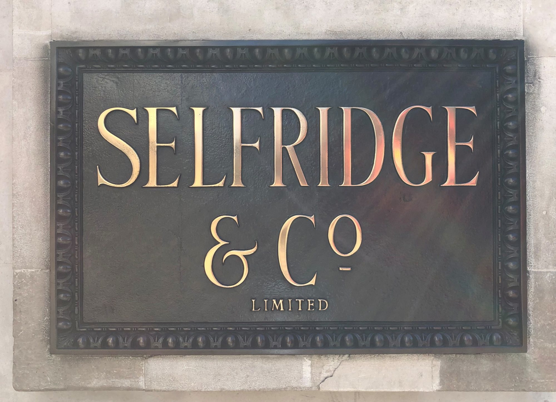 Selfridge plaque
