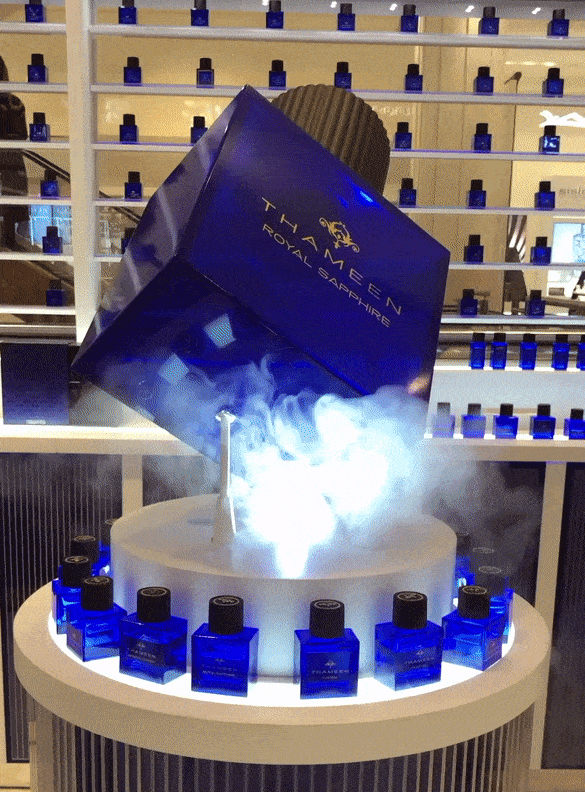 brand space with product display in shop